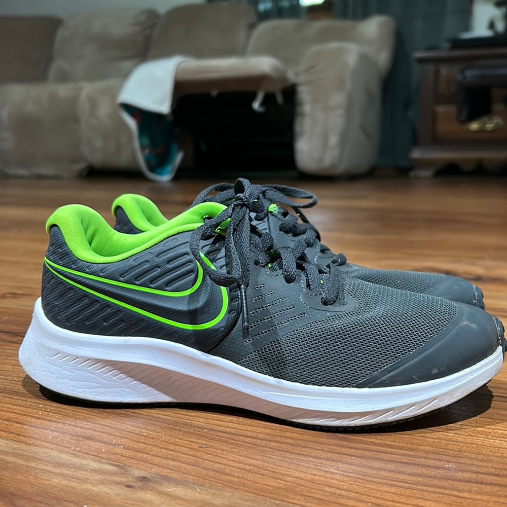 Boys Nike tennis shoes size 3.5. Worn twice and he didn’t like them
